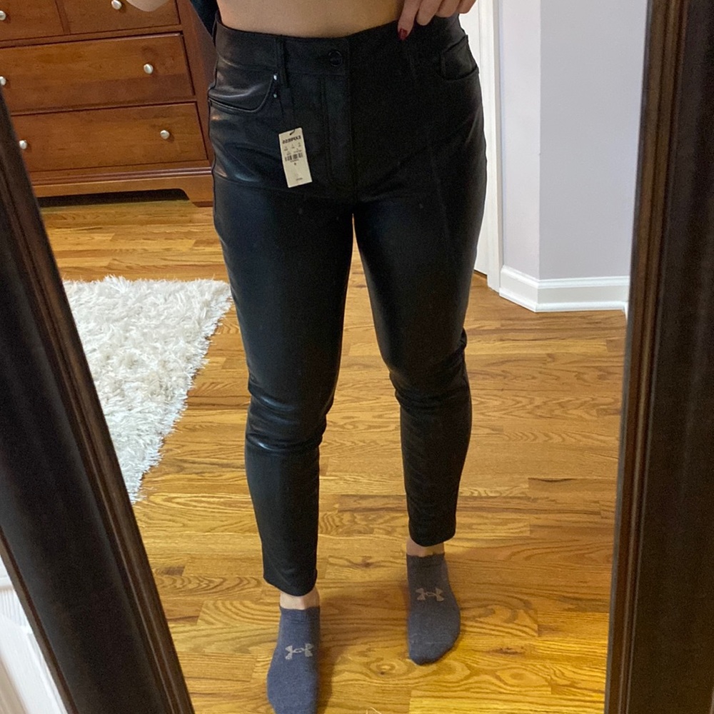 Express leather pants